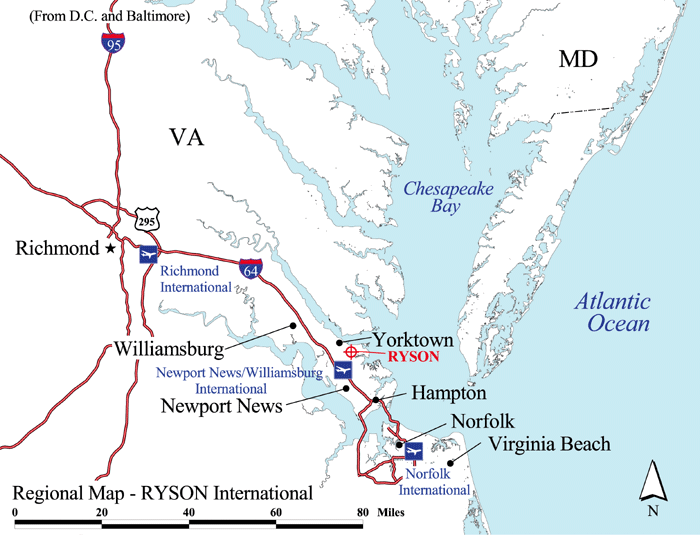 Ryson Regional Driving Map