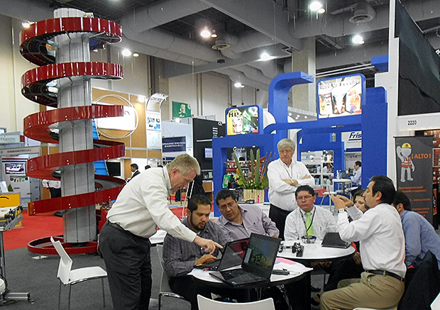 Ryson exhibits Vertical Spiral Conveyors at ExpoPack in Mexico