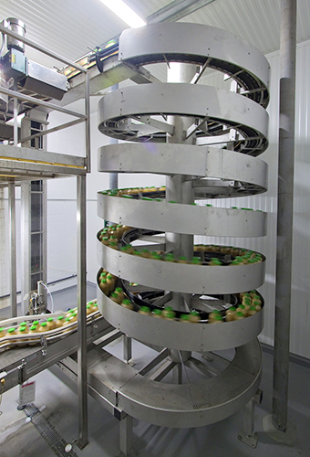 Knouse Foods Mass Flow Spiral Elevator from Ryson