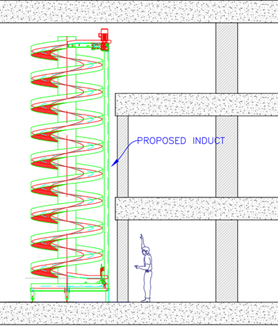 Spiral Layout Drawing with new induction level