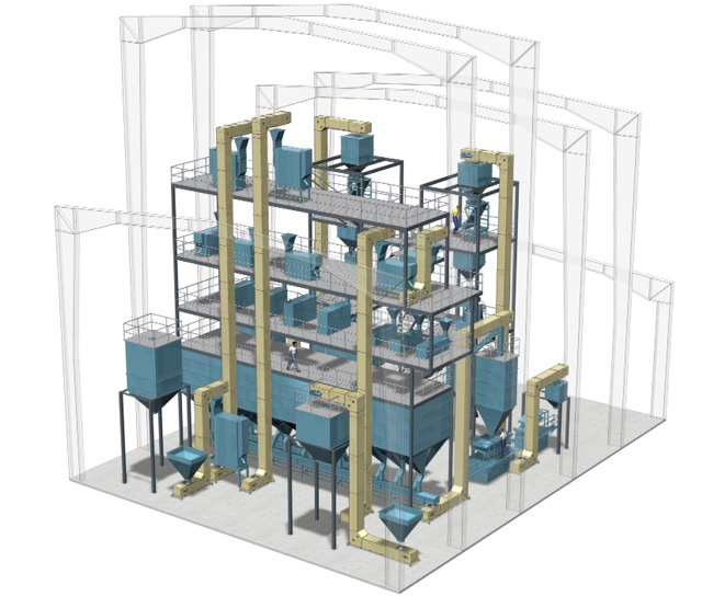 Bucket Elevators Rendering