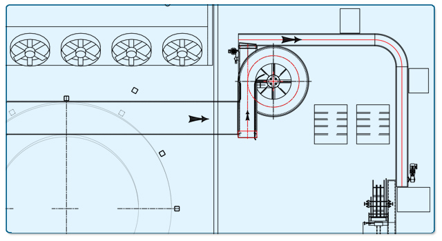 Freezer Application utilizing Side Transfer onto a Sprial