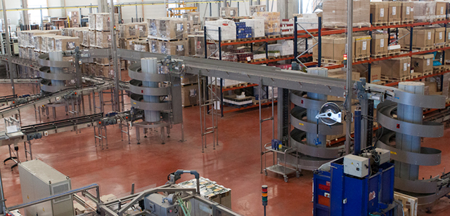 Spiral Conveyors in Packaging Line