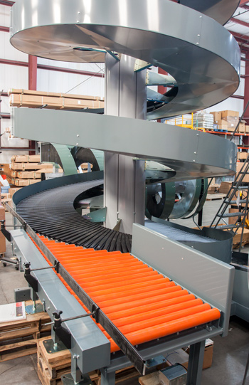 Wide Trak Spirals With Induction Conveyor