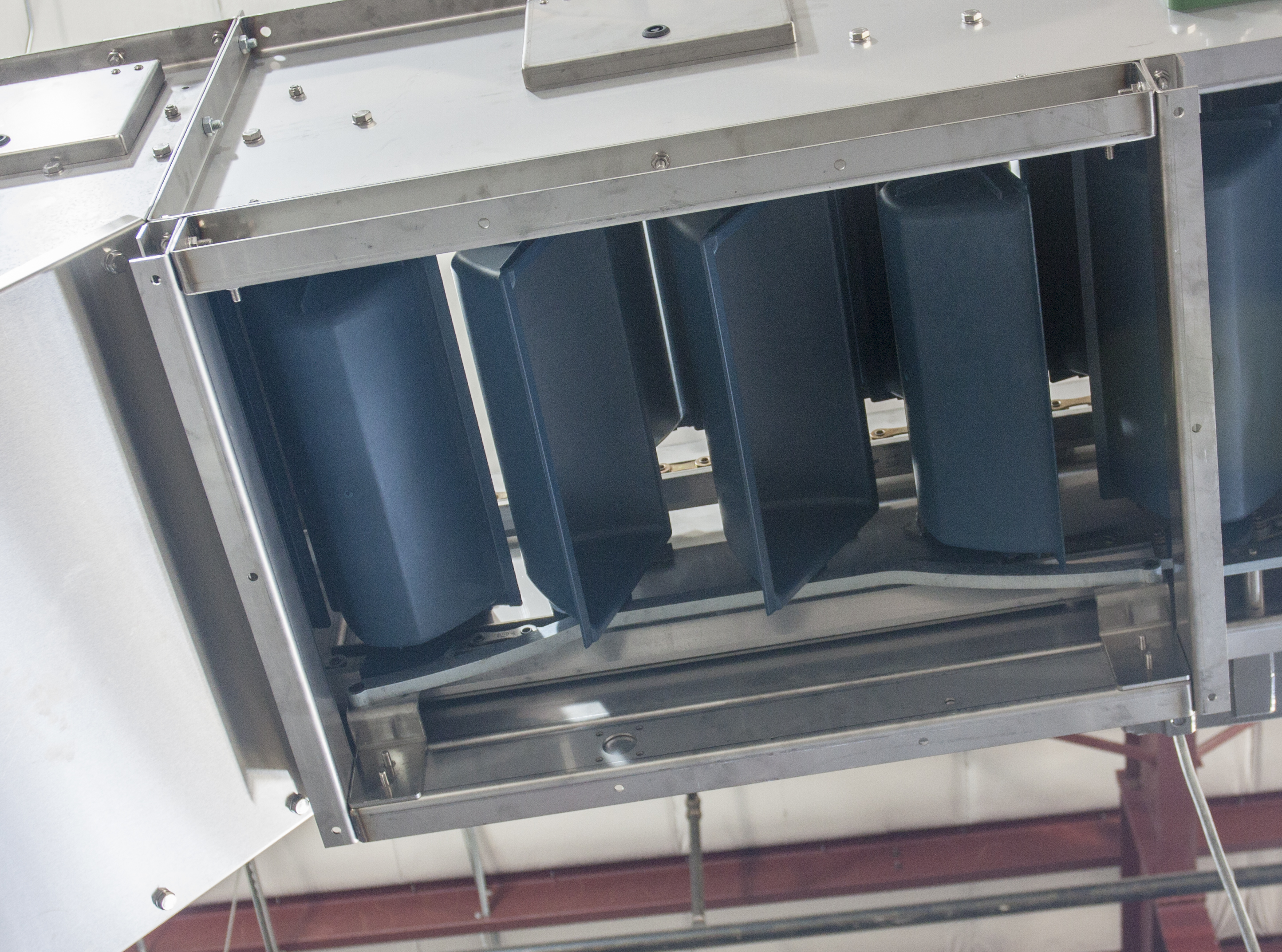 Metal Detectable Buckets Option on a Bucket Elevator Ryson Conveying