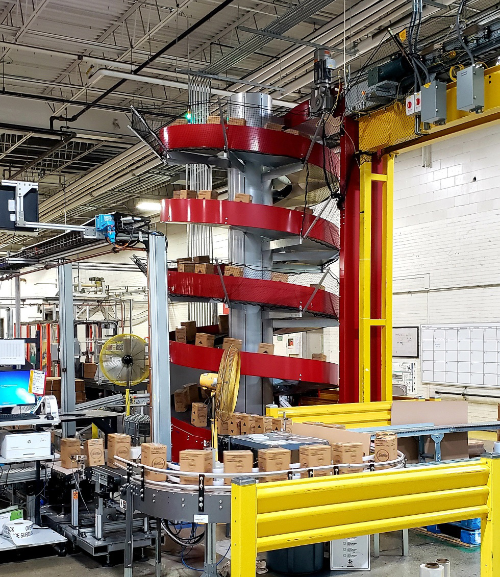 Ryson Induction Spiral servicing two production lines