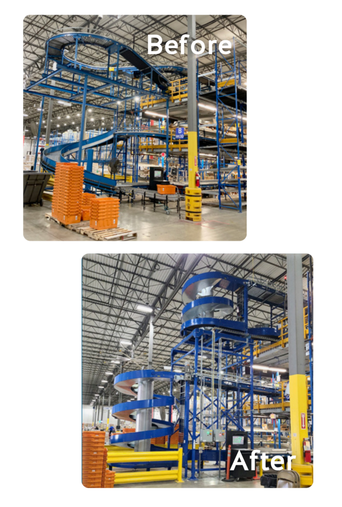 retrofit vertical conveyor