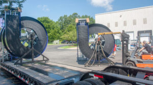 Loading a Ryson Spiral on a Step Deck Trailer