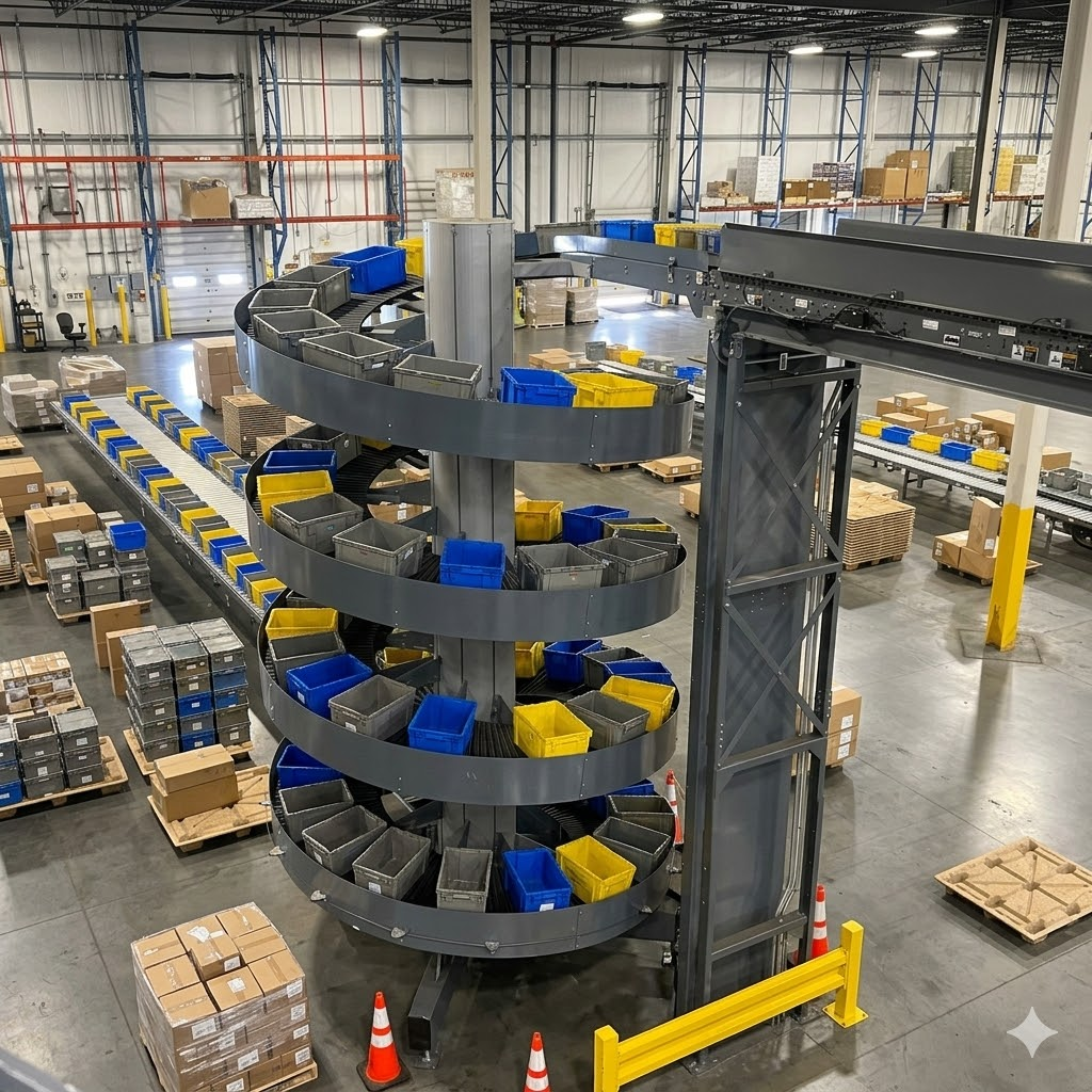 product flow vertical conveying